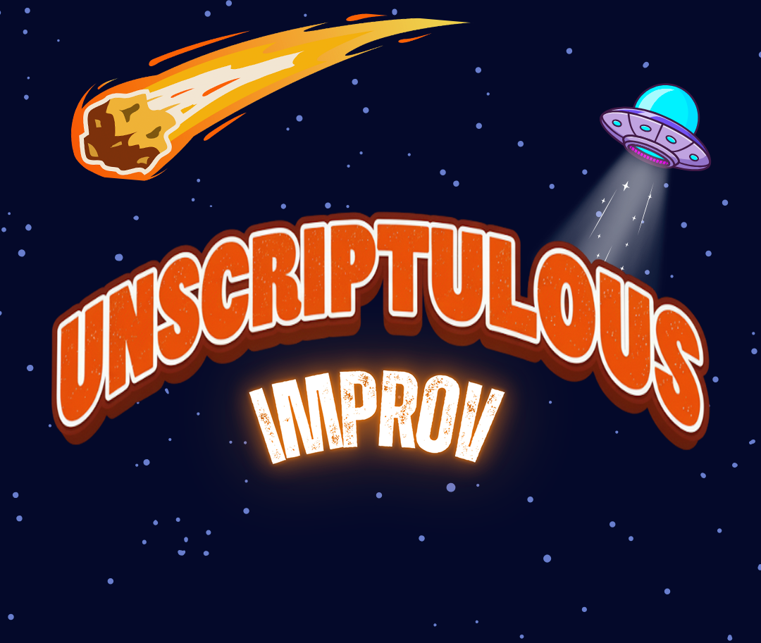 Unscriptulous space-themed logo artwork